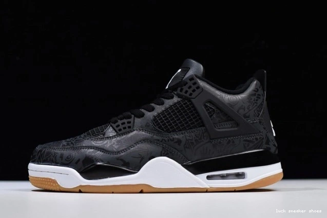 Rep LUCY CI1184-001 Black Jordan Air 4 Laser Retro 0805
